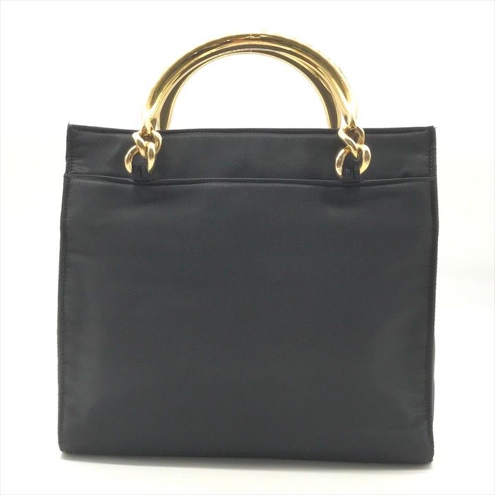 良品 PRADA プラダ 三角ロゴ ナイロン テスート メタルハンドル ハンド 