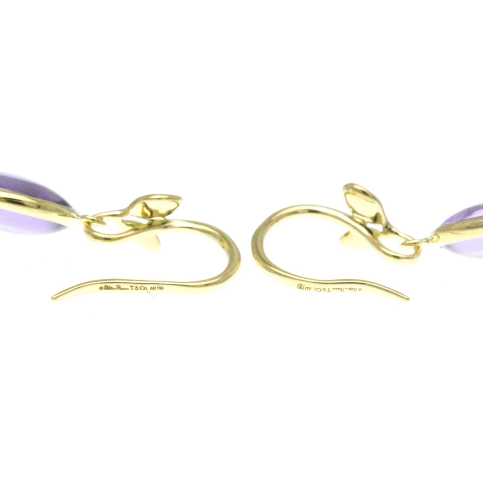 ティファニー(Tiffany) オリーブリーフ アメジスト ピアス アメジスト