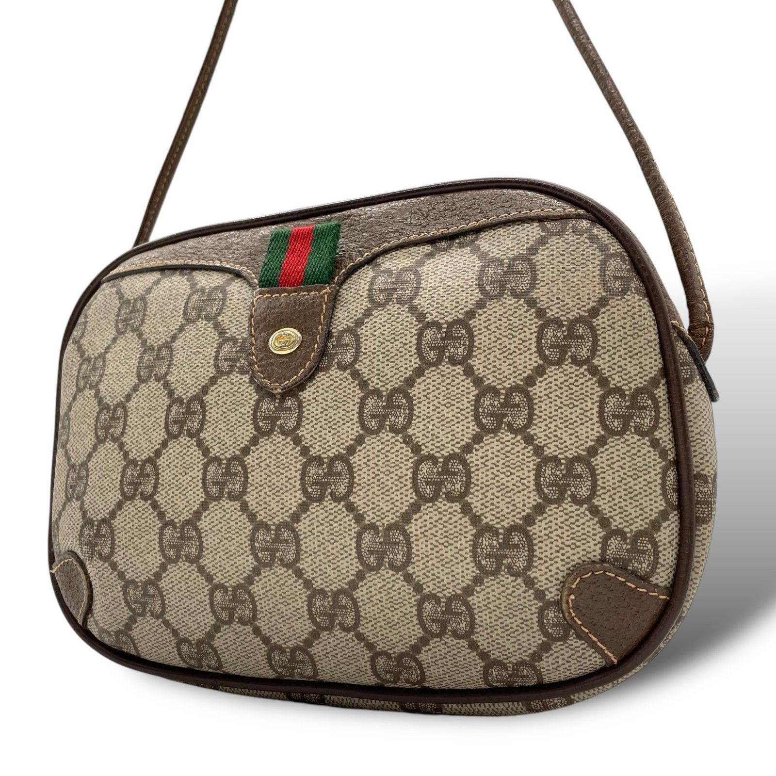 JChere煤炉mercari代购：GUCCI オールドグッチ GGスプリーム シェリーライン