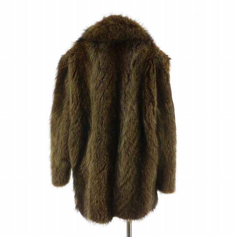 セーブル ファーコート ミドル丈 サイズL相当 毛皮コート ファーコート セーブル ファー ジャケット ロシアンセーブル