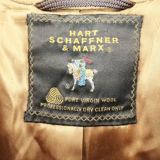 80s USA製 HART SCHAFFNER＆MARX ウール チェスターコート ブラウン