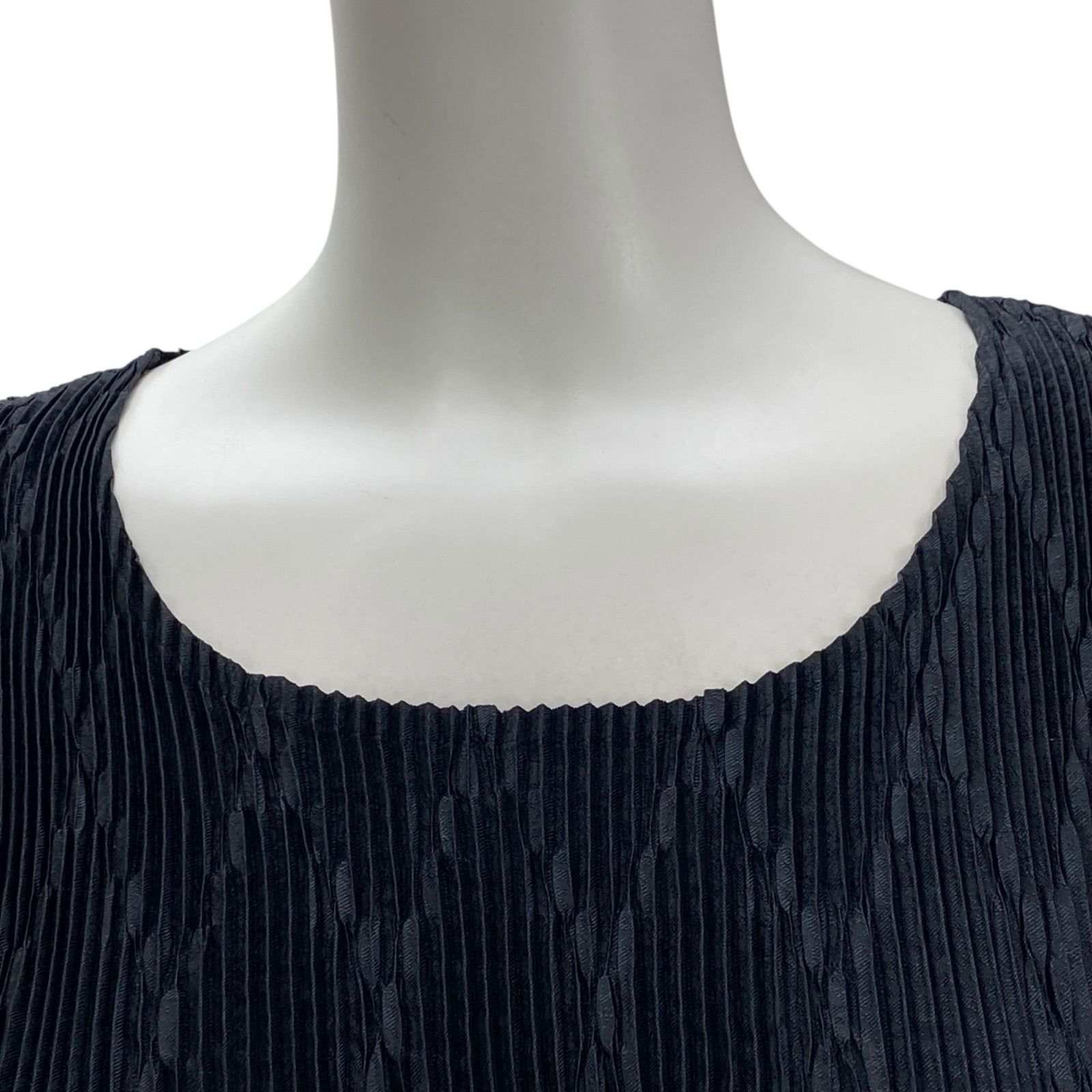 美品 イッセイ ミヤケ ISSEY MIYAKE ワンピース ノースリーブ 膝丈  