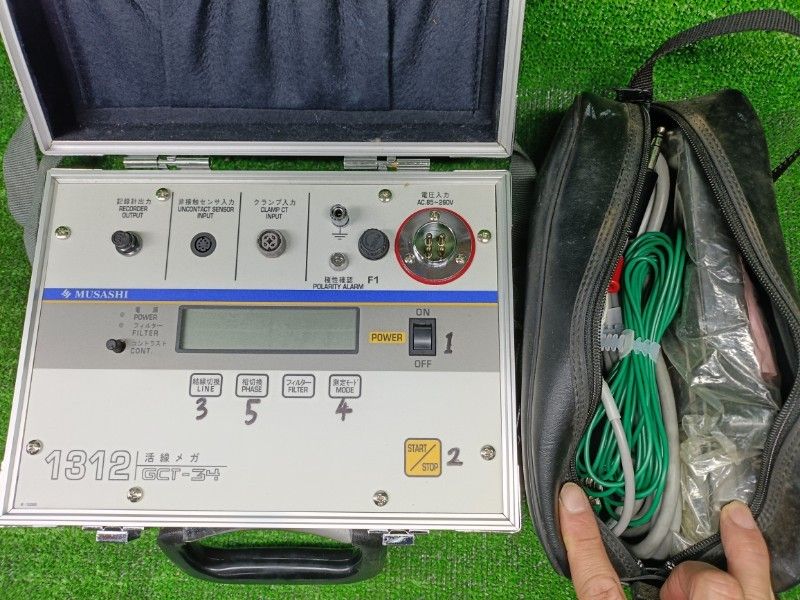 ◎MUSASHIムサシ GCT-34 活線メガ テスター 通電のみ 済み ジャンク扱い