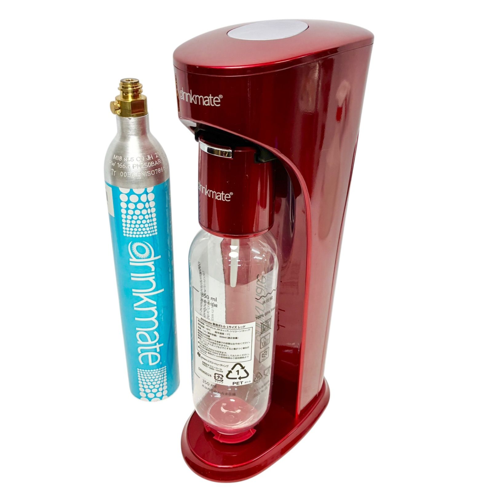 【新品未使用】drinkmate ドリンクメイト レッド drinkmate ドリンクメイト 専用ボトル Lサイズ レッド 1本【在庫