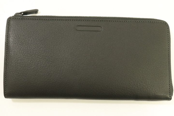 FARO メンズ長財布 -- Long Zip Wallet FARO -- 黒 ブラック ロゴ
