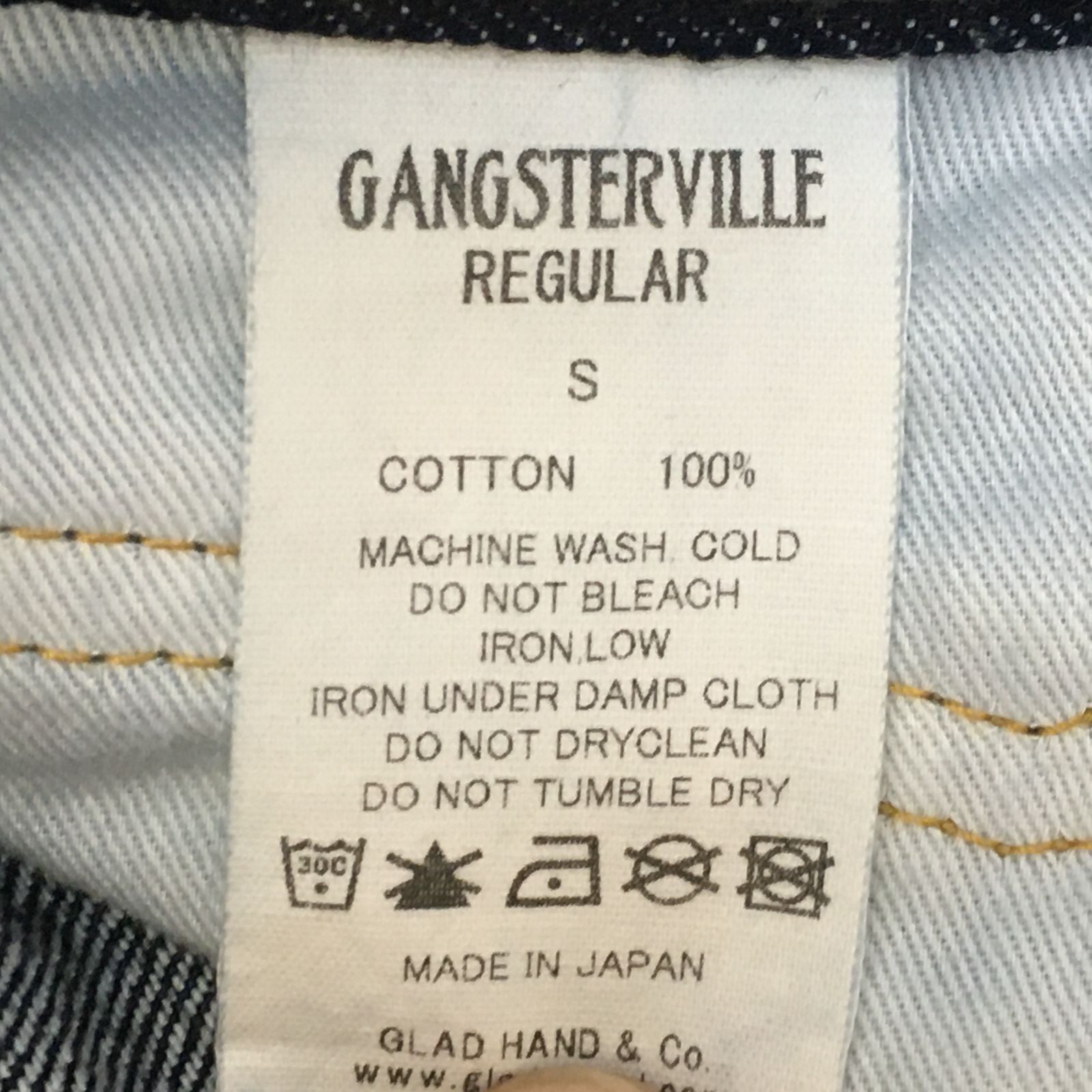 GANGSTERVILLE THUG-DENIM "IRONCROSS" SLIM ギャングスタービル アイアンクロスデニムパンツ Sサイズ 00192hi◇132