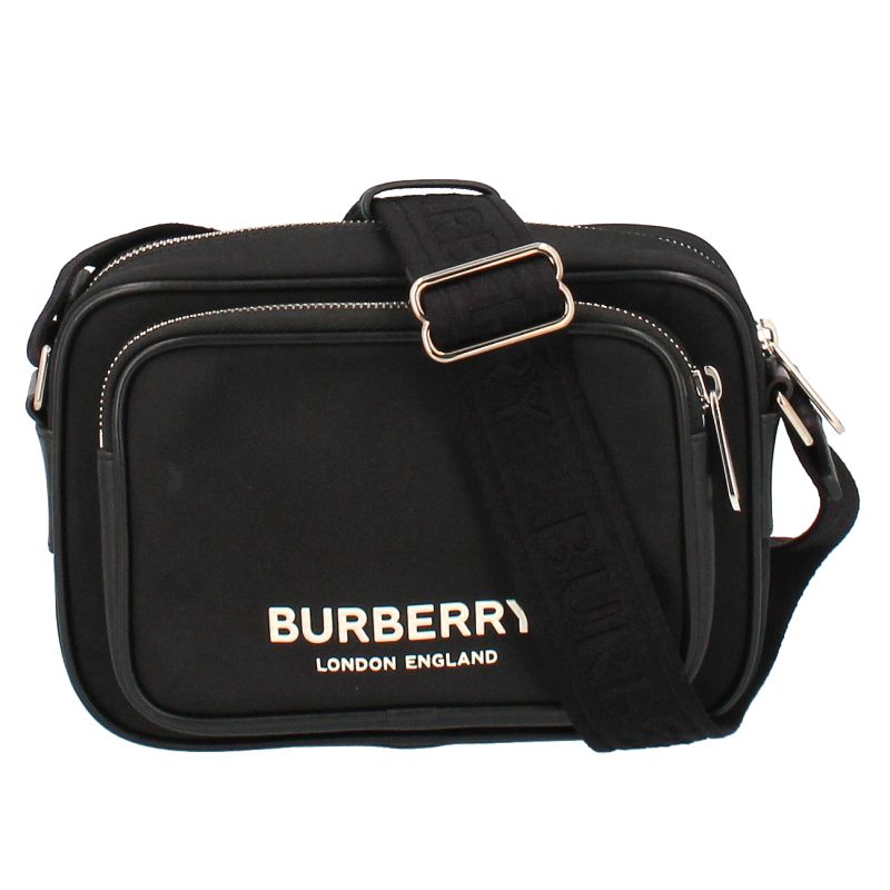 バーバリー パディ クロスボディバッグ 8049094 ナイロン レザー メンズ ボディバッグ ブラック