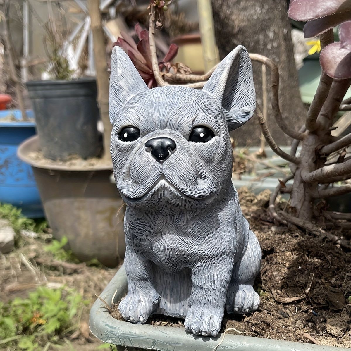 置物 オブジェ ガーデンオーナメント ブルドッグ 犬 イヌ いぬ