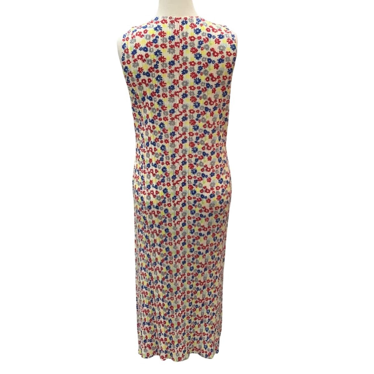 ISSEY MIYAKE イッセイミヤケ PLEATS PLEASE ワンピース 花柄 SIZE 5 PP22-JH875 ホワイト