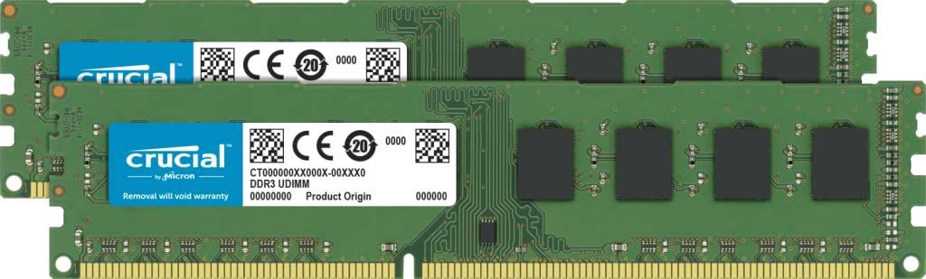 Crucial(Micron製) デスクトップPC用メモリ PC3L-12800(DDR3L-1600) 8GB×2枚 1.35V/1.5V対応 CL11 240pin CT2K102464BD160B