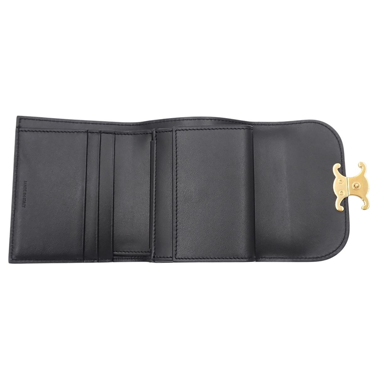 CELINE 黒 三つ折り財布 CELINE 三つ折り財布 トリオンフ スモール