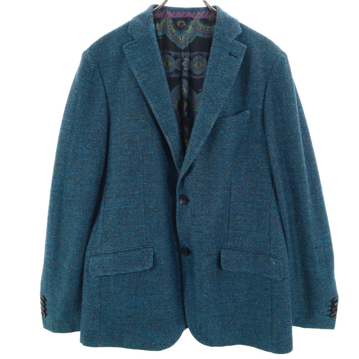 ETRO エトロ イタリア製 リネンブレンド ヘリンボーン ネップ 