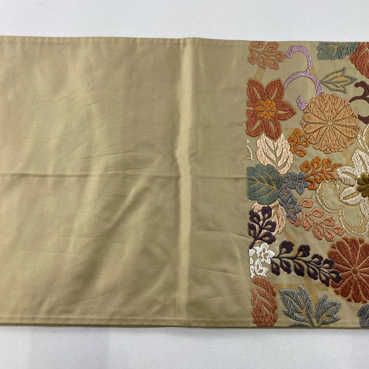 袋帯 秀品 菊唐草 草花 箔 薄茶色 六通 正絹 【中古】 - メルカリ