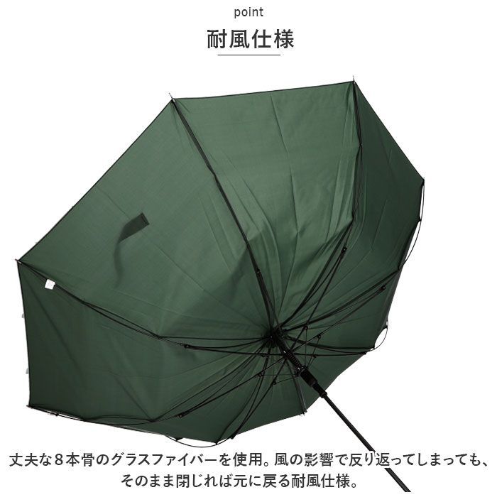 ☆ 開くと大きい紳士耐風傘 65cm 傘 メンズ 65 センチ 雨傘 紳士