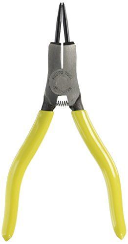 爪先端径:1.5mm_軸用_イエロー 京都機械工具KTC 直型スナップリングプライヤー軸用 Ф1.5 SOP1715