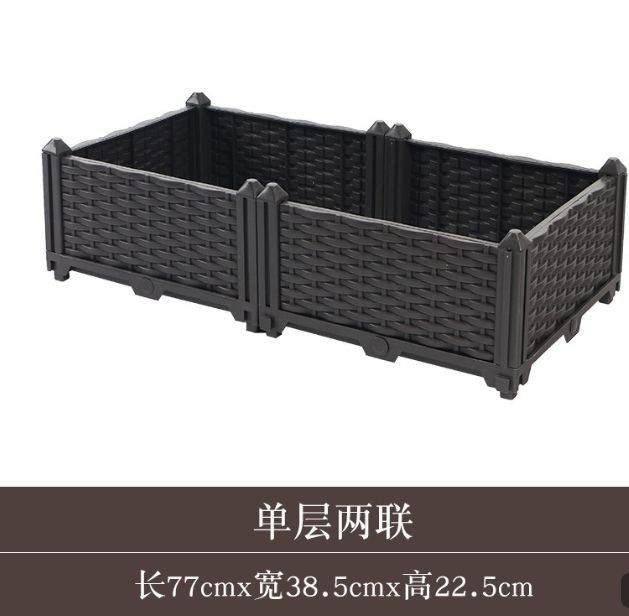 屋上用キャスター付き野菜鉢屋外用花箱バルコニー 野菜栽培ボックスプラスチック製花鉢