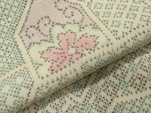 平和屋着物○本塩沢 花唐草文 正絹 逸品 CAAV6674vf