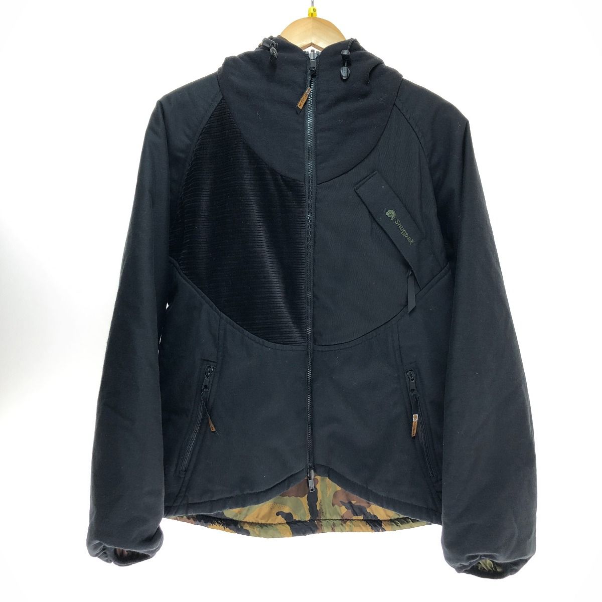 □□SNUGPAK リバーシブル ジャケット XSサイズ 33631 ブラック/迷彩 