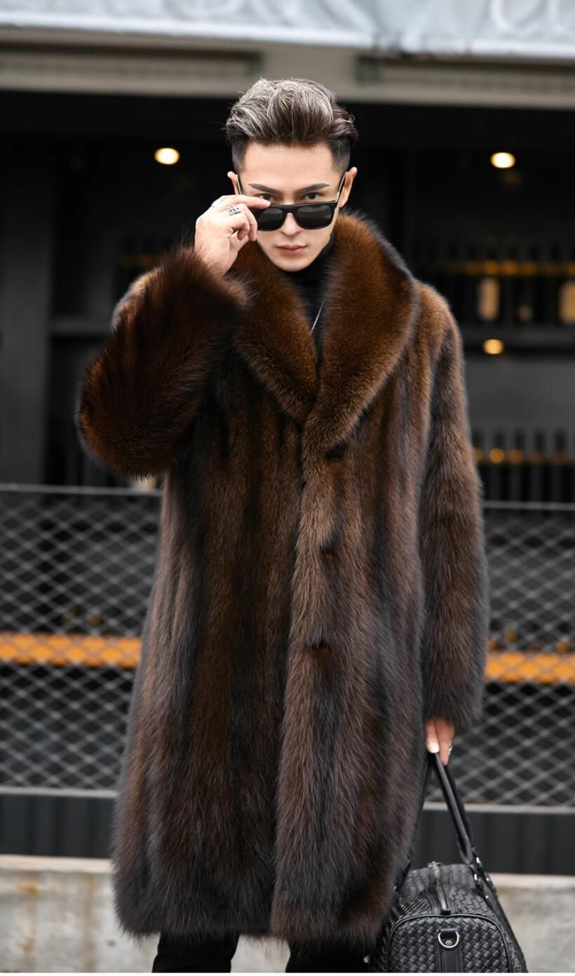 ロングコート メンズ フェイクファー コート アウター ファー襟 厚手 長袖 ビジネス ジャケット ふわふわ ロング丈 ロングジャケット カジュアル 通勤 お洒落 おしゃれ 紳士服 防寒 保温 秋