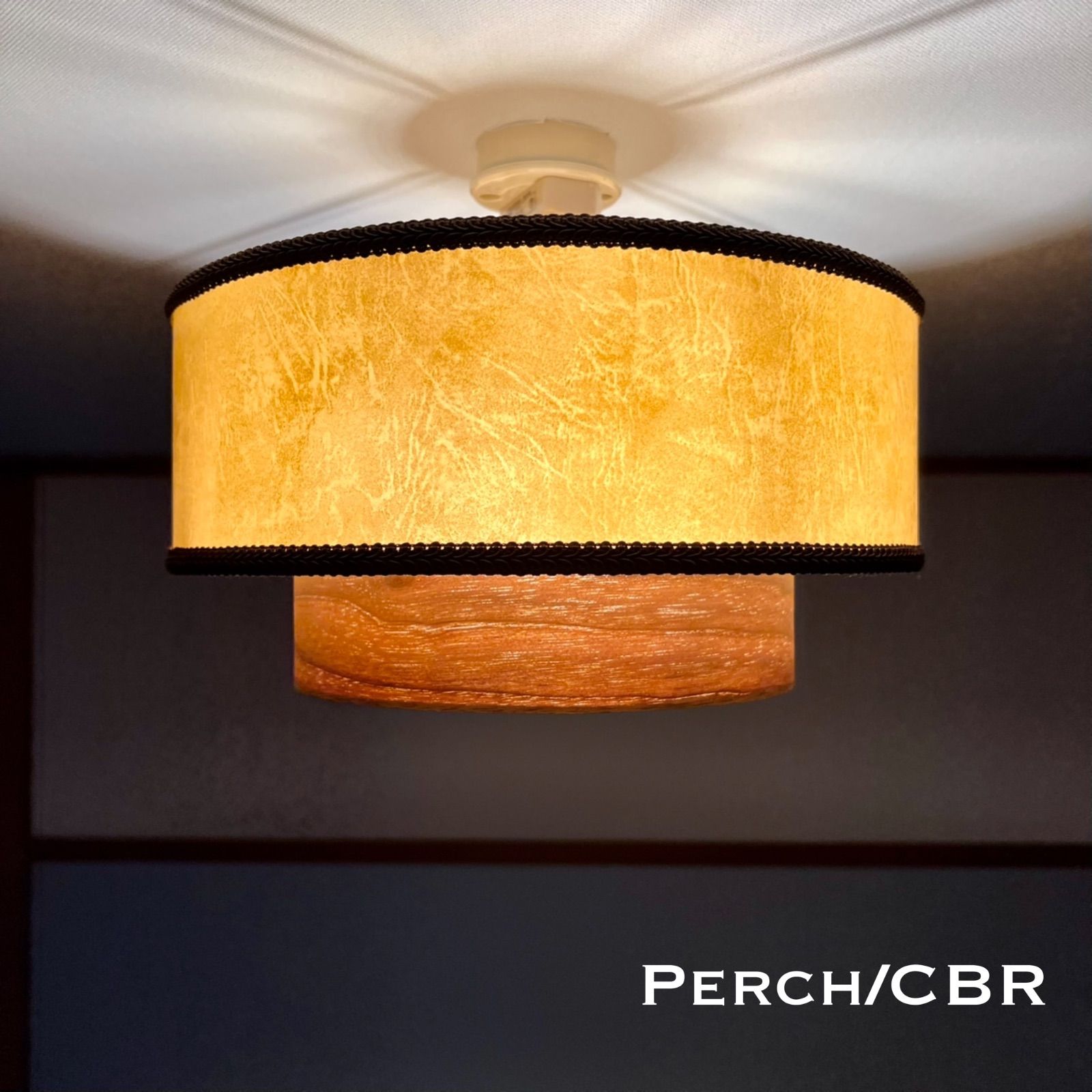天井照明 Perch/CBR シーリングライト E26 LED レトロインテリア 天井照明 Perch/CBR シーリングライト オイルパーチ紙