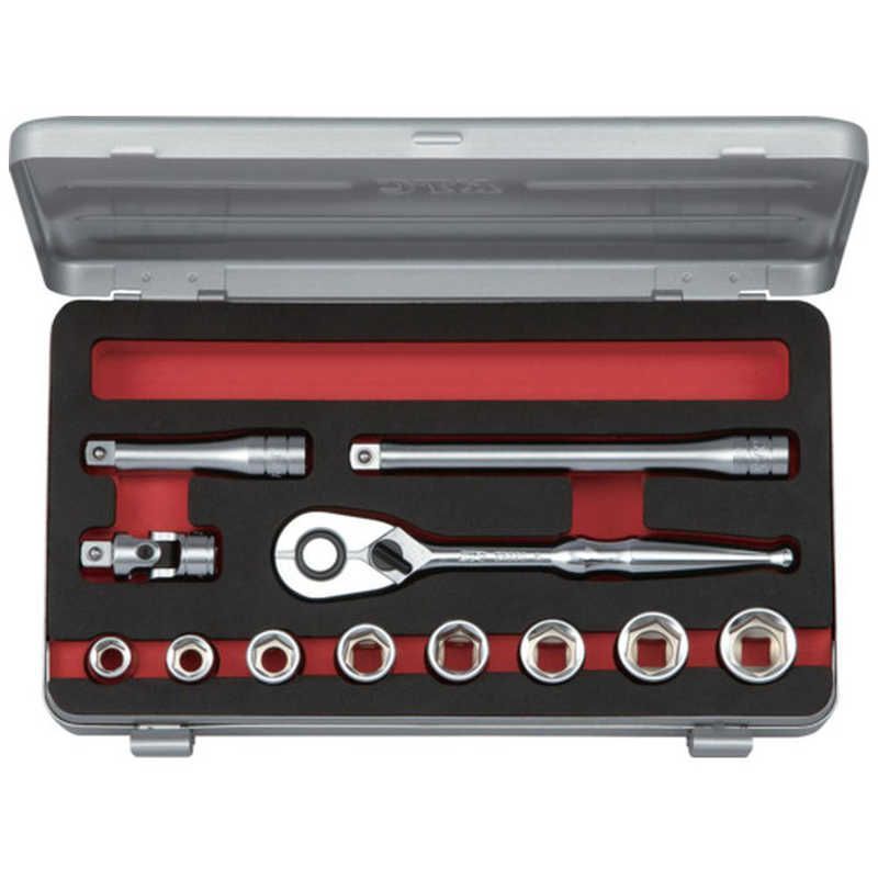 送料無料 ♥ 未開梱 KTC KTC 9.5sq.ソケットセット 六角 インチサイズ 12点 TB312BA