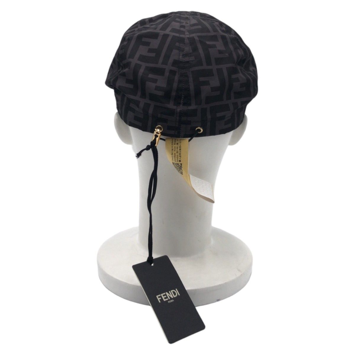 美品 FENDI フェンディ ズッカ柄 ブラック 黒 ナイロン FXQ825  