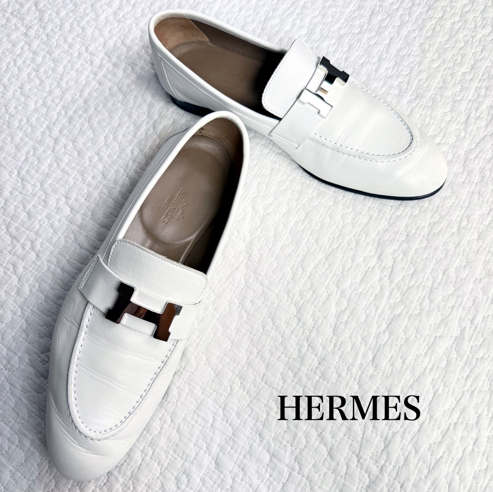 【HERMESエルメス】美品　ローファー　37 中古・古着通販】HERMES (エルメス) モカシン インパクト ローファー