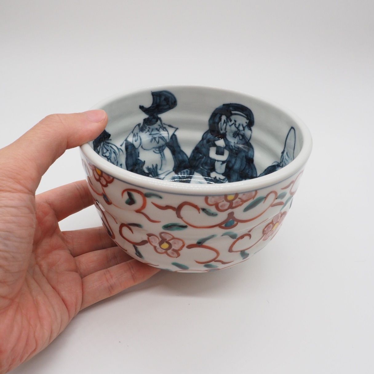 陶器　京焼　清水焼　六齋窯　村田幸之介　小鉢　2個 山水画　花唐草紋　新品未使用 京焼・清水焼 村田幸之介(六齋窯) 捻り藤袴組飯碗 – SEIKADO