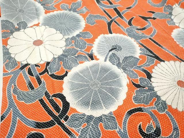 平和屋着物○名門 藤娘きぬたや・総絞り 菊唐草文 正絹