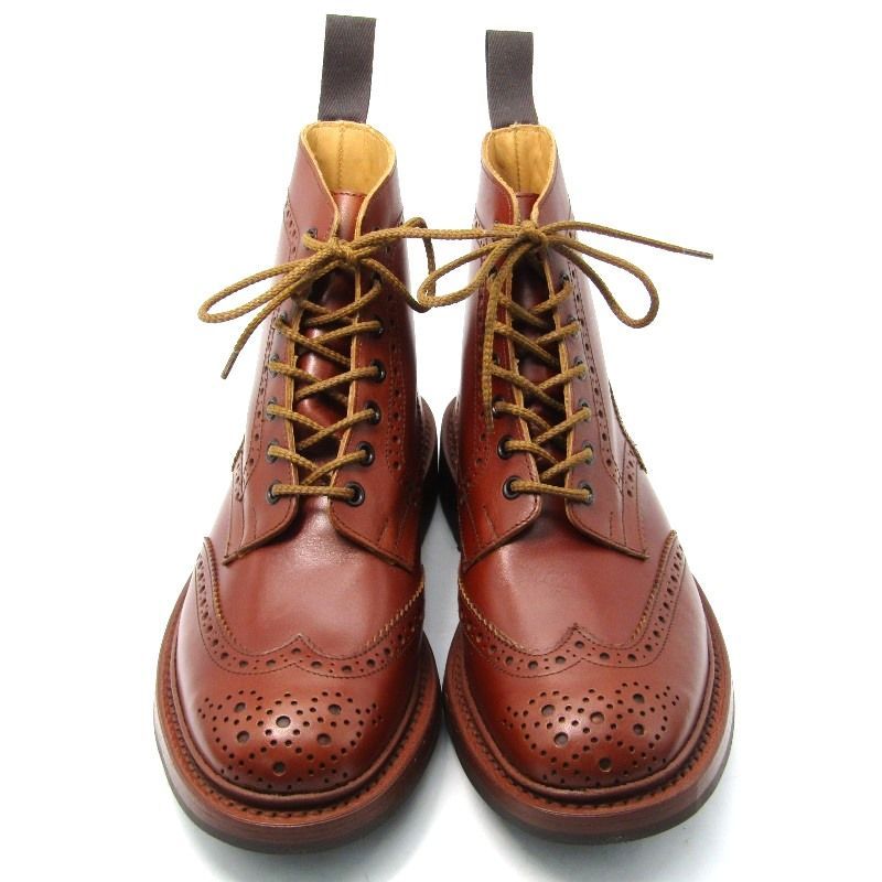 未使用 Tricker's トリッカーズ UK7.5 カントリーブーツ M2508 MALTON ブローグブーツ モールトン マロンアンティーク  10007283 - メルカリ