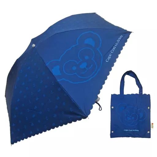 【中古】傘・パラソル ダッフィー(ケープコッドホリデー) 晴雨兼用折りたたみ傘 「Duffy and Friends-ダッフィー＆フレンズ-」 東京ディズニーシー限定