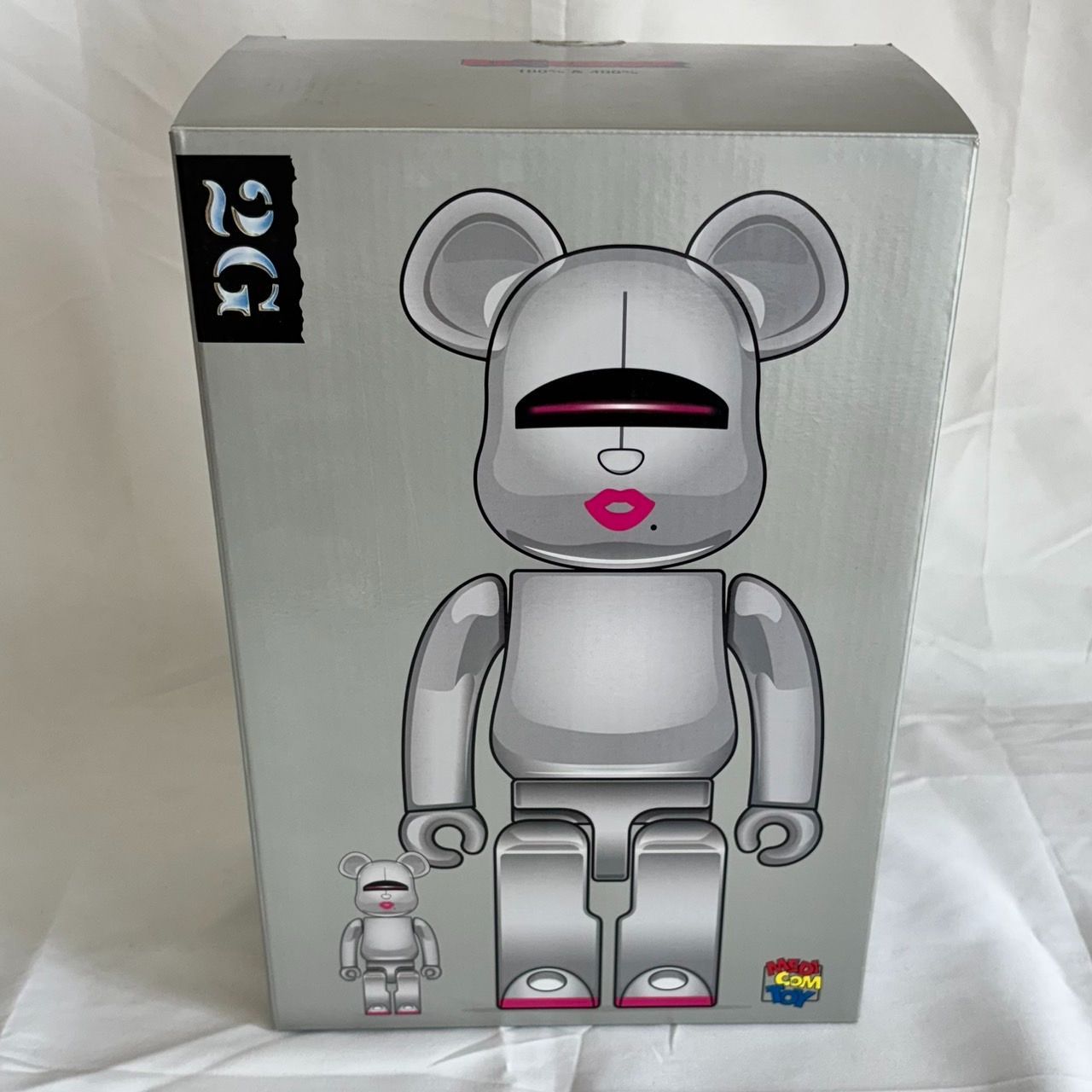 MEDICOM TOY BE@RBRICK SORAYAMA 2G Silver Ver. 100%&400% メディコム