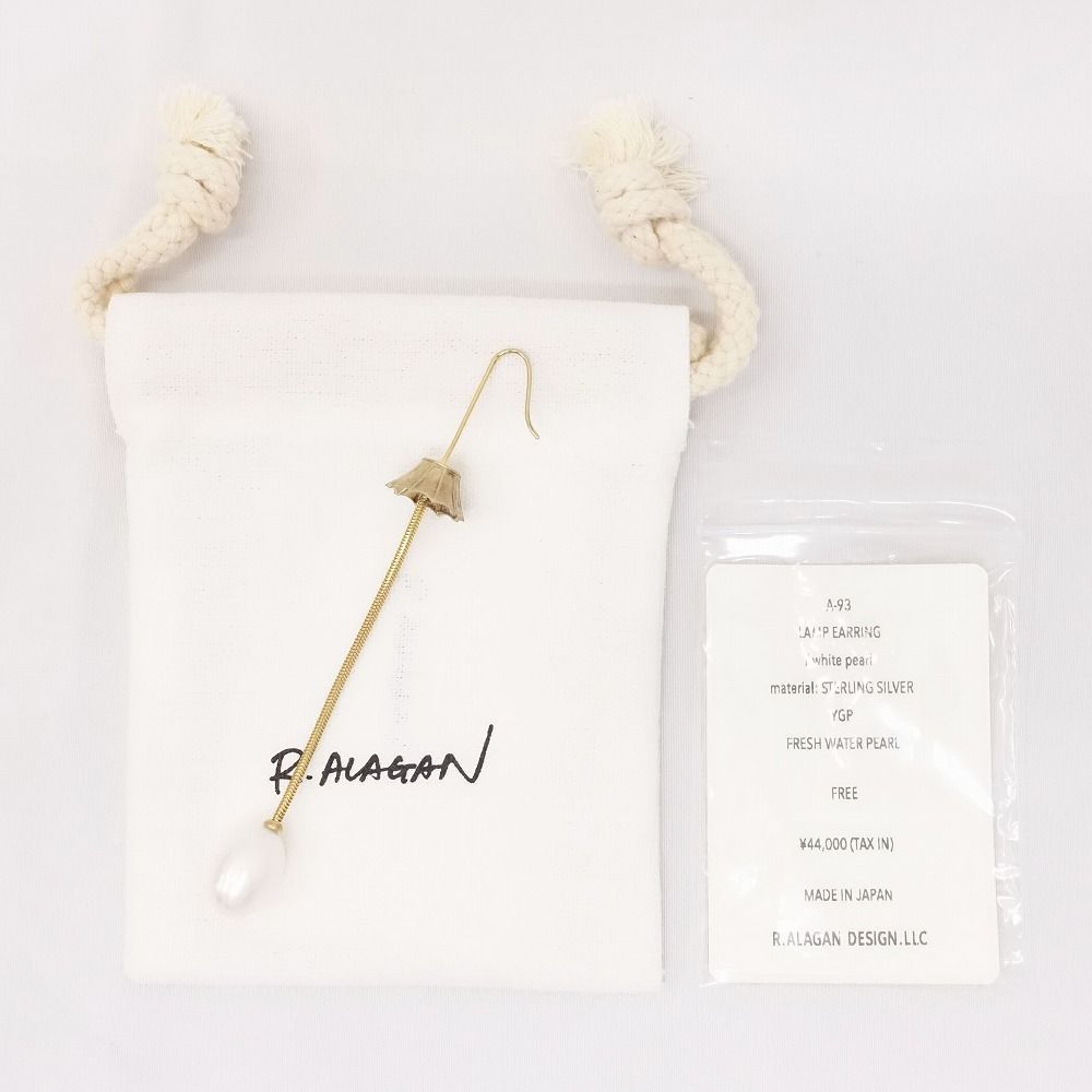 新品未使用 R.Alagan 片耳用ピアス LAMP EARRING EARRING｜R.ALAGAN