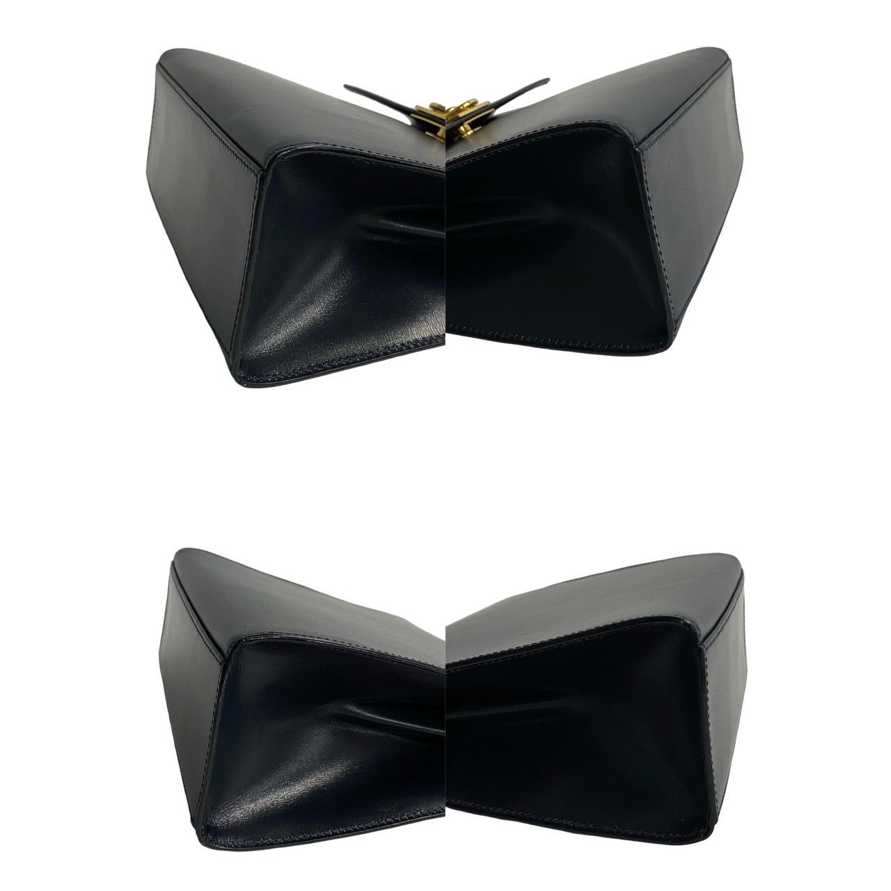 極 美品 袋付き CELINE セリーヌ ヴィンテージ ガンチーニ 金具 レザー