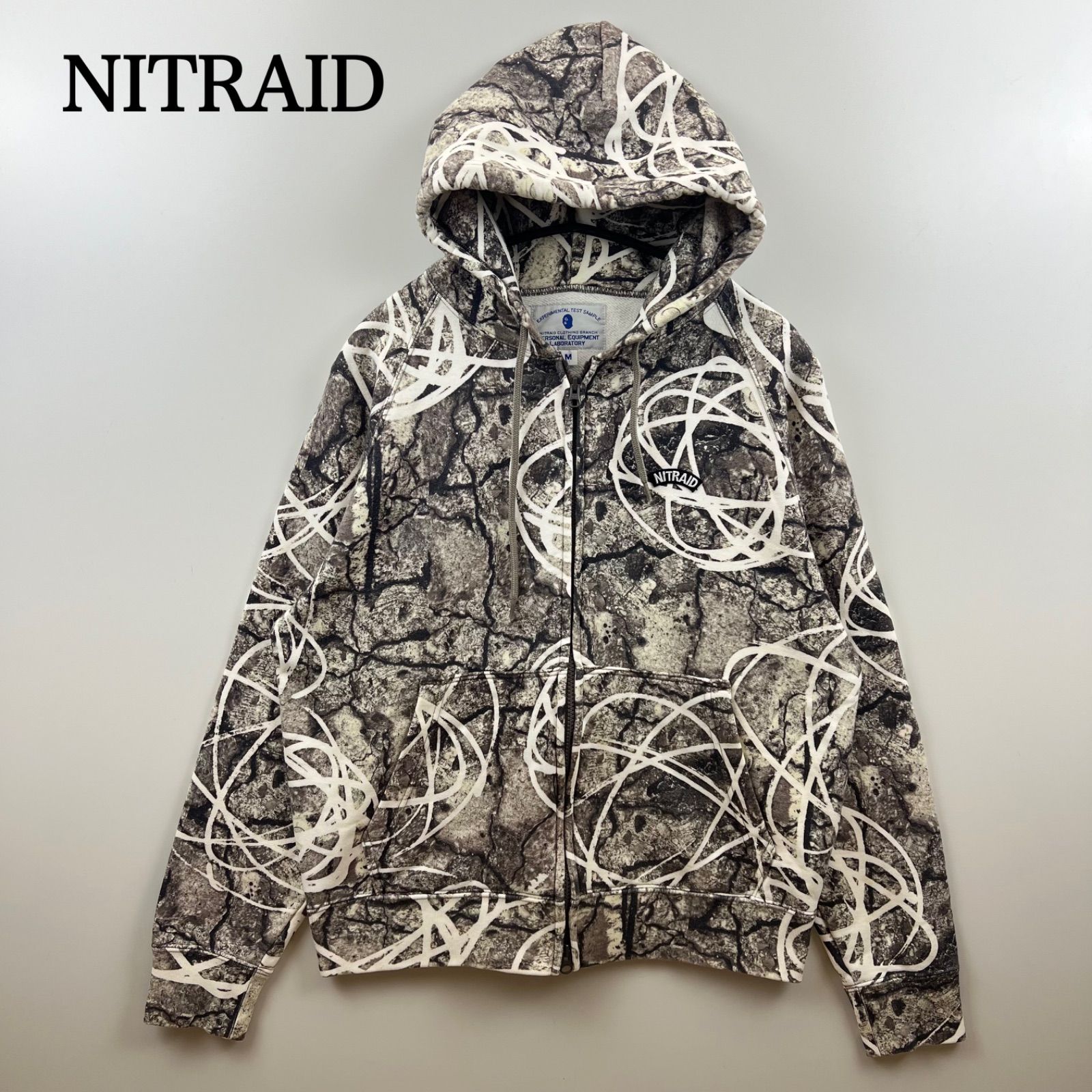 NITRAID FUTURA labo 00s arch logo real tree zip hoodie M NR009
