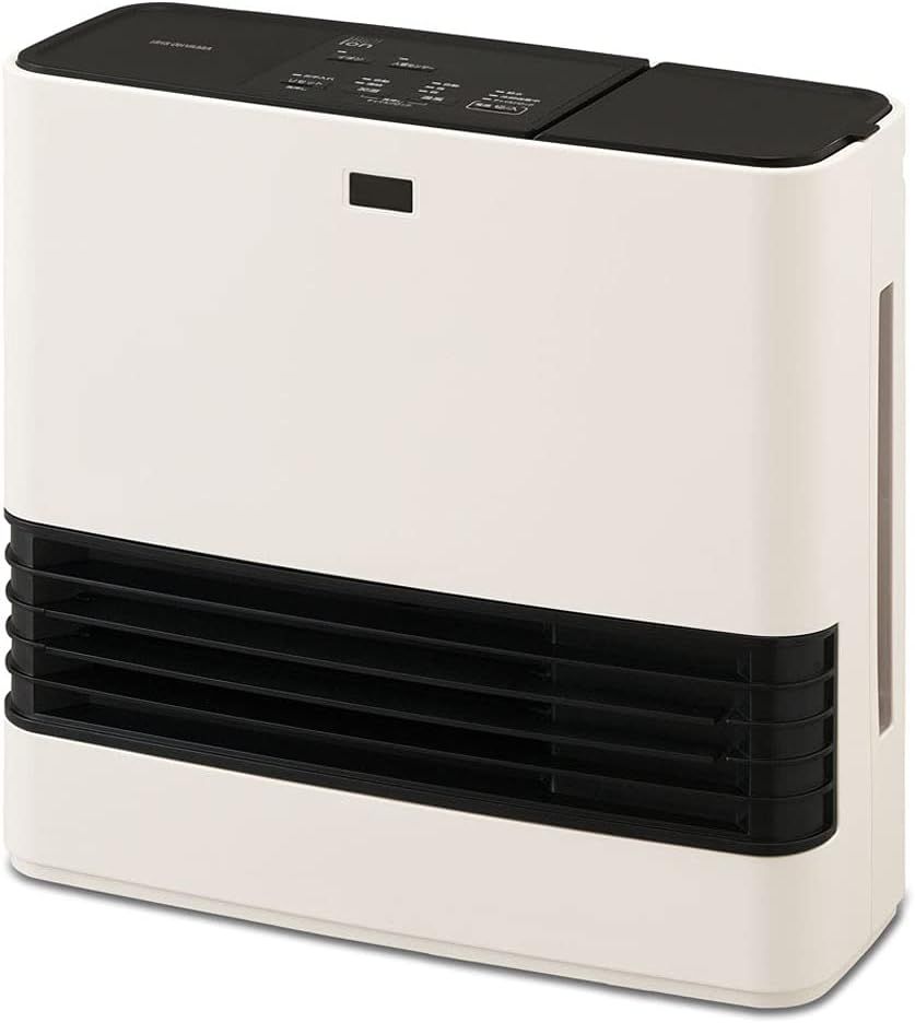 アイリスオーヤマ ヒーター セラミックファンヒーター 大風量 1200W 加湿機能付き 3段階温度調整 転倒オフ機能 速暖 小型 コンパクト 加湿器 ハイブリット式 JKC125D1-W ホワイト