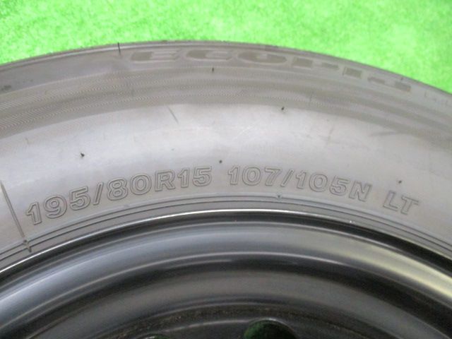 新車外し！ ハイエース純正セット♪ 195/80R15 107/105 LT エコピア