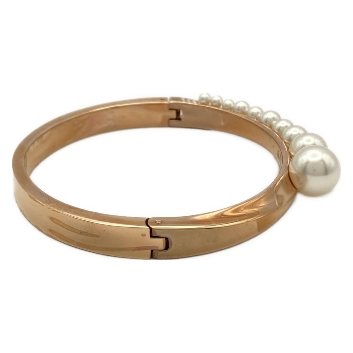 SWAROVSKI スワロフスキー バングル - ピンクゴールド×クリア×白