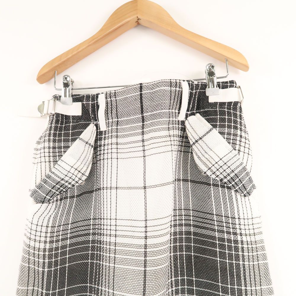 美品　サカイ　Sacai 白　チェック柄　プリーツ　キュロットスカート￼ 美品 サカイ Sacai 白 チェック柄 プリーツ キュロットスカート