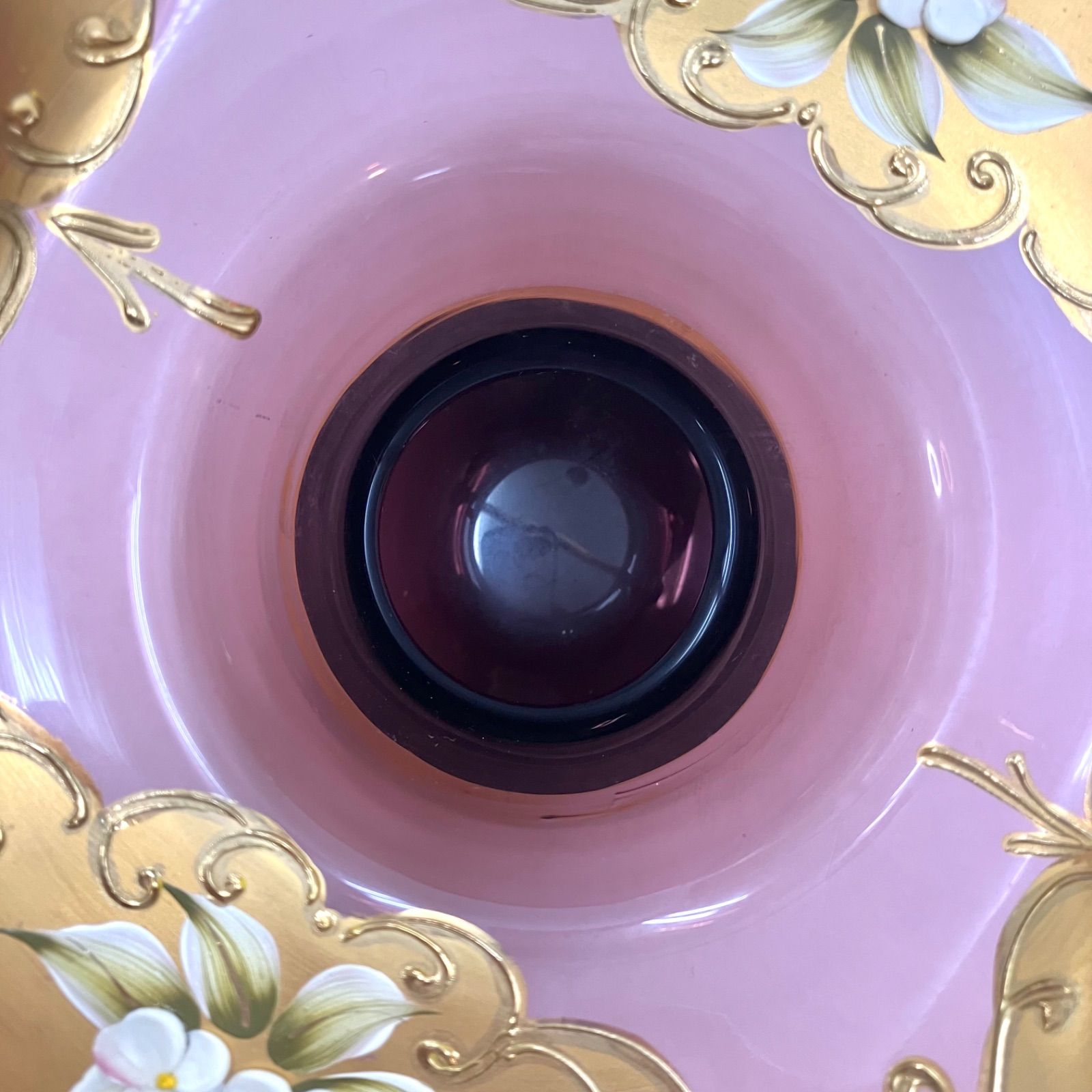 上美品⭐️ベネチアングラス-F】 『花器・バスケット』 ムラーノガラス