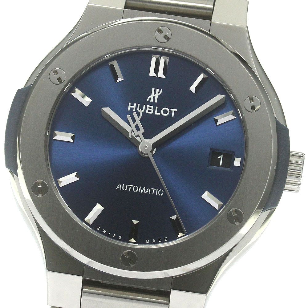 ウブロ HUBLOT 568.NX.7170.NX クラシックフュージョン デイト 自動巻き ボーイズ良品保証書付き_863343