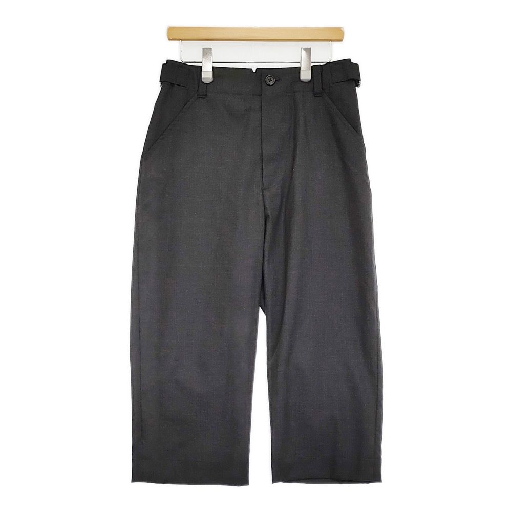 マーガレットハウエル　ウールパンツ　センタープレス　グレー マーガレットハウエルウールパンツセンタープレスグレー