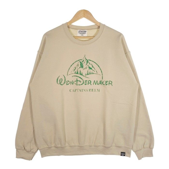 CAPTAINS HELM キャプテンズヘルム 22AW WONDER MAKER CREW SWEAT クルーネック スウェットトレーナー SAND  Size L - メルカリ