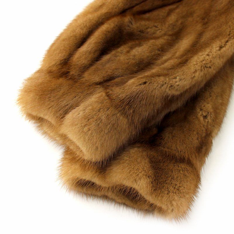 美品 jindo SAGA MINKダークブラウン 銀サガ 本毛皮 ファーコート サガミンク SAGA MINK ジンドゥ Jindo 銀サガ ファーコート ハーフ