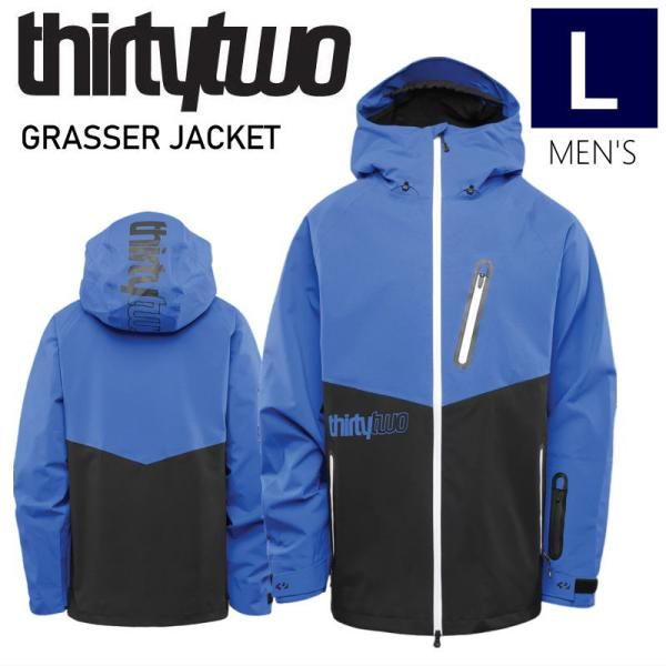 24-25 THIRTYTWO GRASSER JKT BLACK BLUE Lサイズ メンズ スノーボード スノボウェア ジャケット JACKET 型落ち 日本 ◎