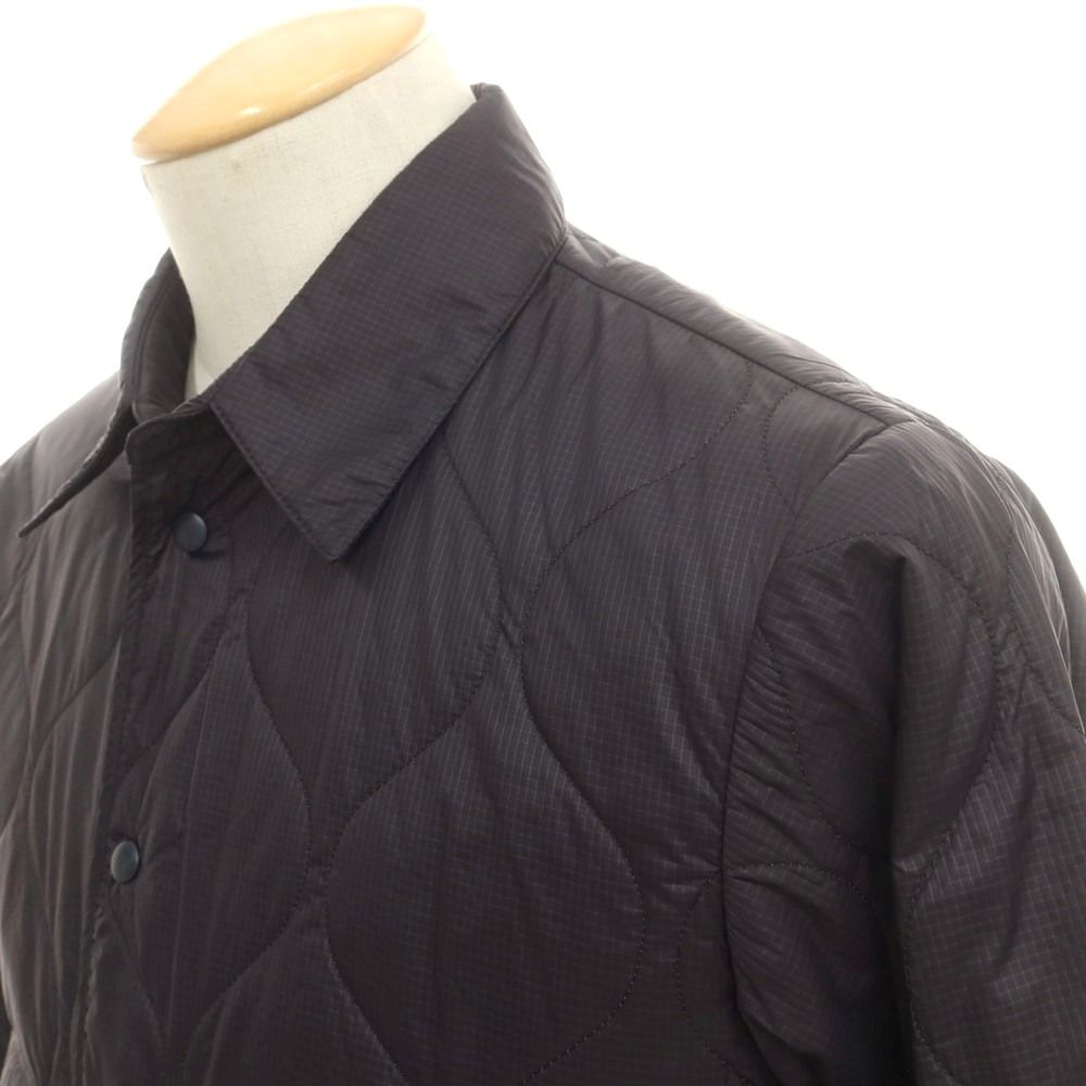 アスペジ ASPESI リップストップナイロン 中綿 キルティング シャツブルゾン ブラック サイズXS メンズ