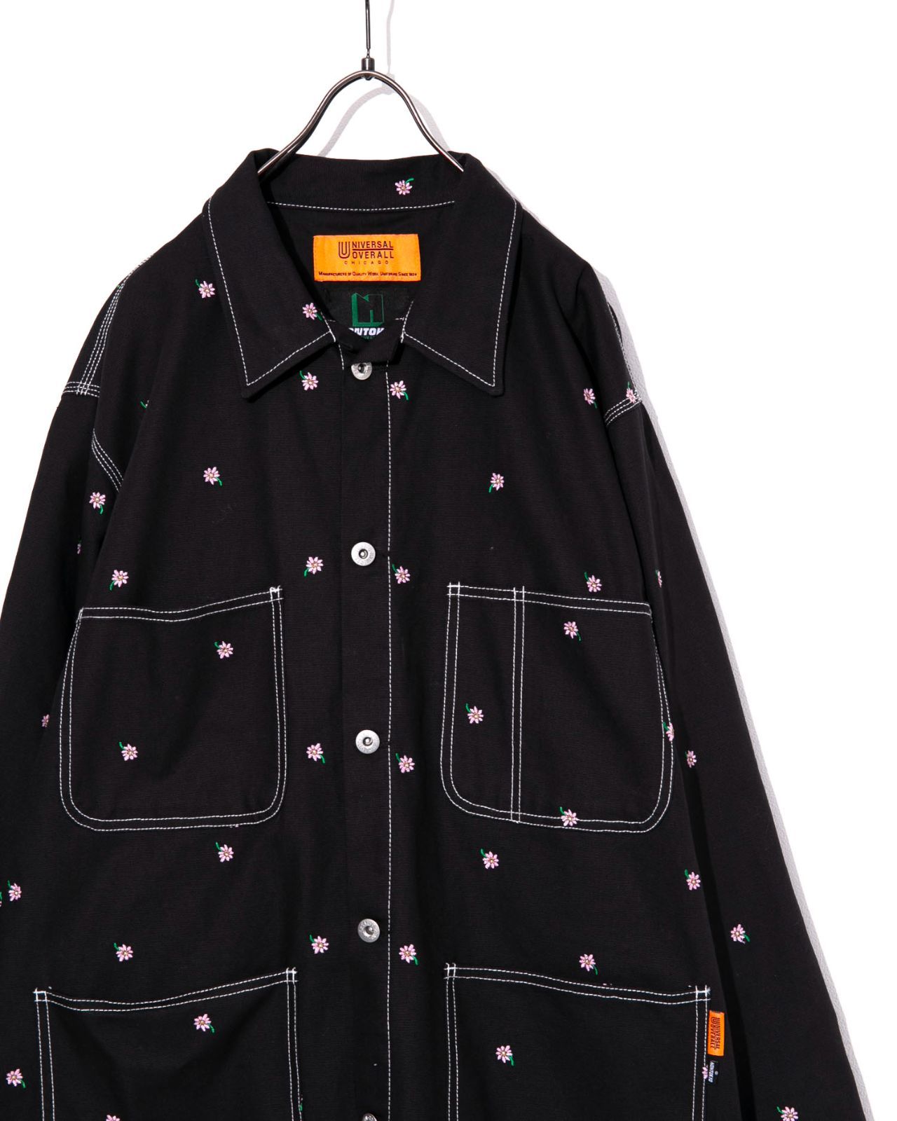 NON TOKYO カバーオール　花刺繍 UNIVERSAL OVERALL ノントーキョー UNIVERSAL OVERALL 花柄刺繍 カバーオール NON TOKYO