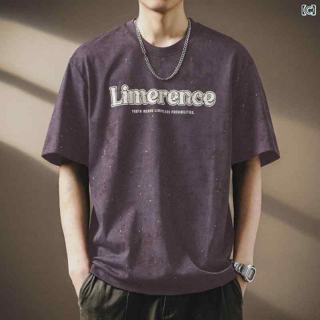 3XL メンズ ファッション 服 オシャレ シンプル 大人 かっこいい 大きいサイズ ストリート 紳士服 カスミソウ 夏 半袖 T シャツ アメリカン レトロ ヘビー WWW_OLIVIERBERNSTEIN_COM