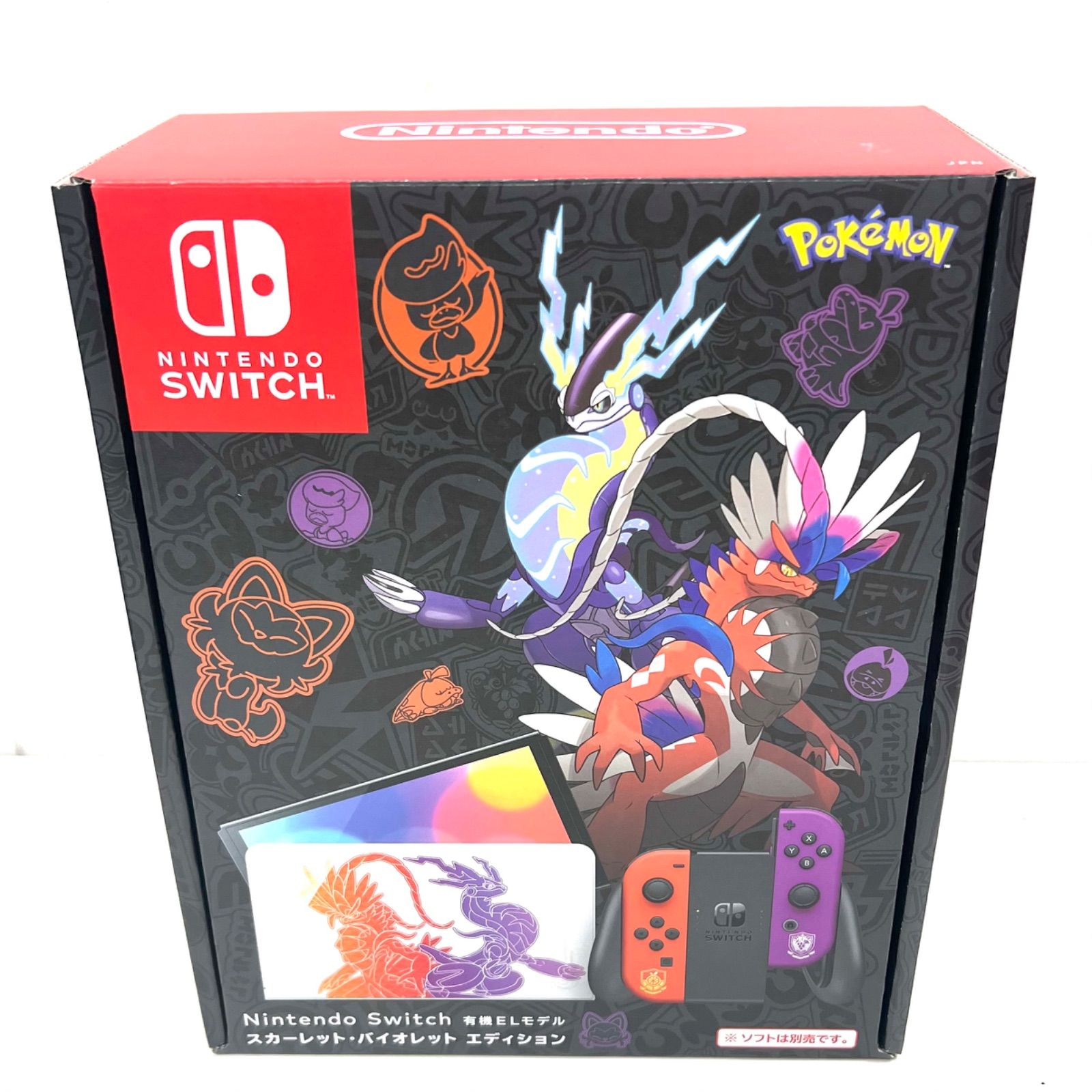 未使用品】任天堂 Switch 有機ELモデル スカーレット・バイオレット  