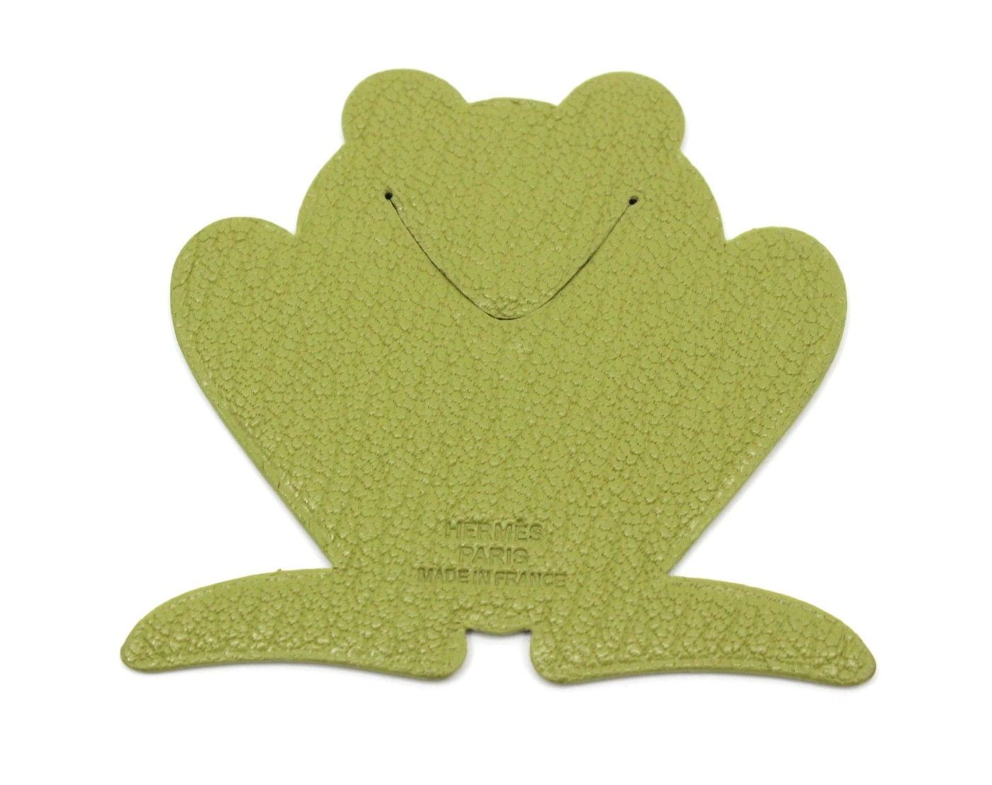 エルメス ピカブック カエル 蛙 ブックマーク ブックマーカー しおり レザー